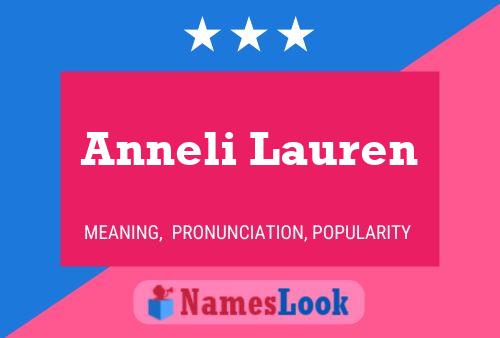 Anneli Lauren Name Poster