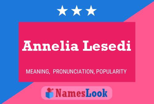 Annelia Lesedi Name Poster