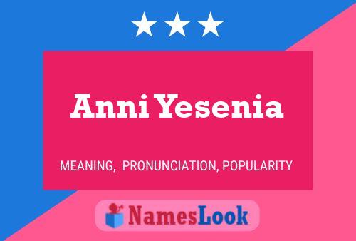 Anni Yesenia Name Poster