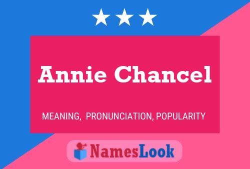 Annie Chancel Name Poster