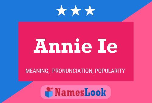 Annie Ie Name Poster