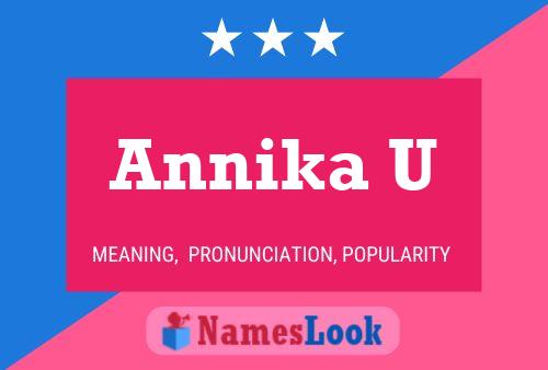 Annika U Name Poster