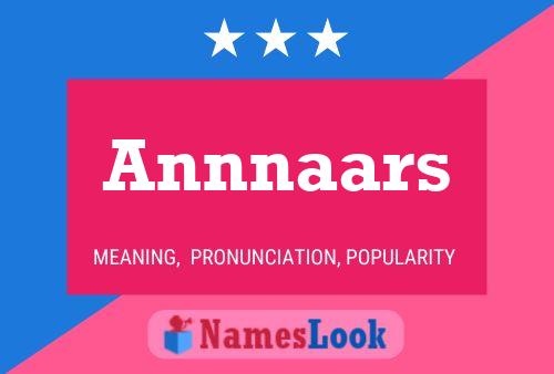 Annnaars Name Poster