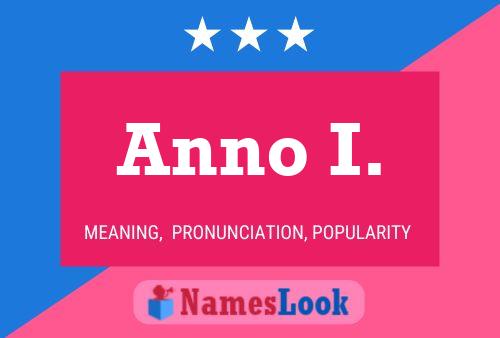 Anno I. Name Poster