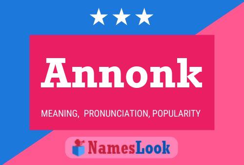 Annonk Name Poster