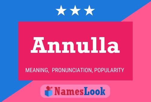 Annulla Name Poster