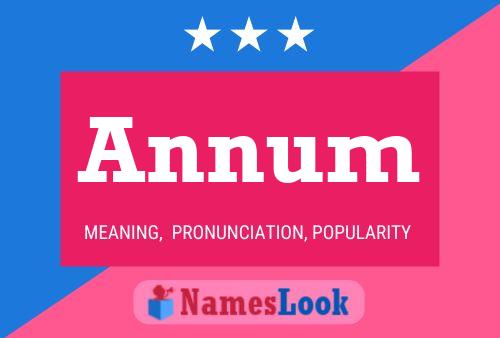 Annum Name Poster