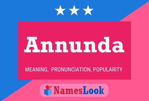 Annunda Name Poster