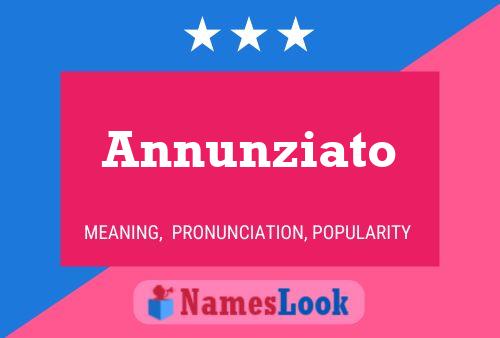 Annunziato Name Poster