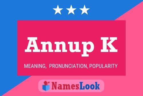 Annup K Name Poster