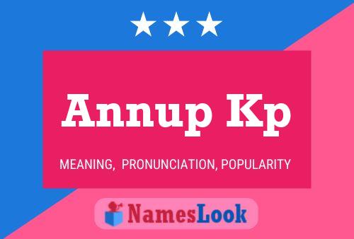 Annup Kp Name Poster