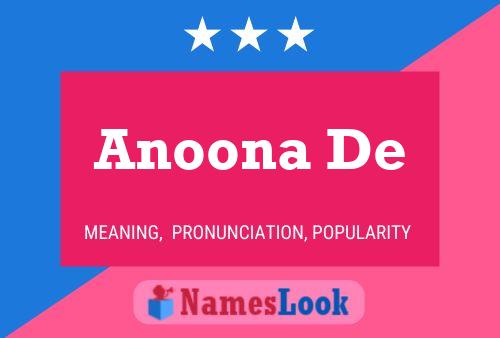 Anoona De Name Poster