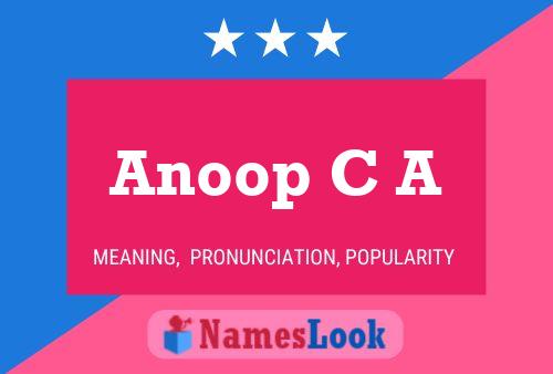 Anoop C A Name Poster