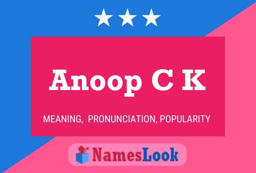 Anoop C K Name Poster