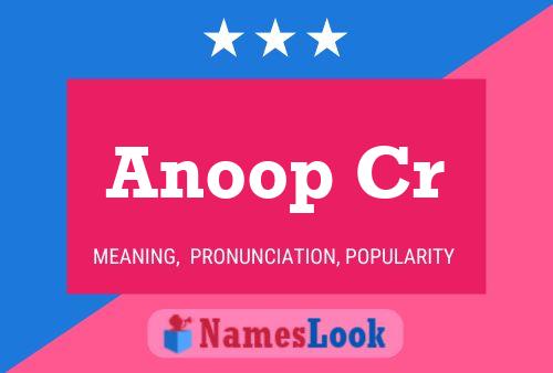 Anoop Cr Name Poster