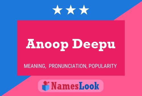 Anoop Deepu Name Poster