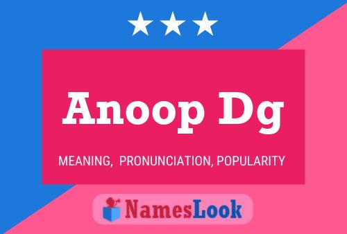 Anoop Dg Name Poster