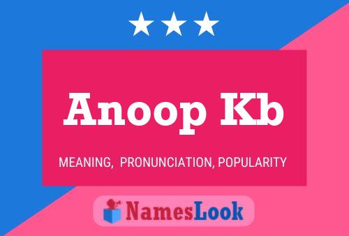 Anoop Kb Name Poster