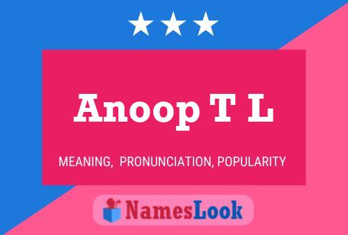 Anoop T L Name Poster