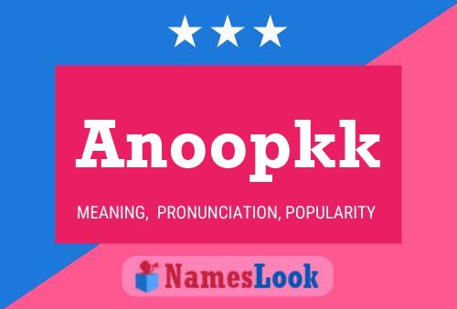 Anoopkk Name Poster