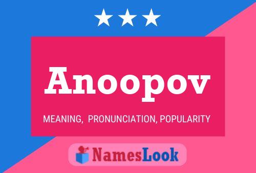 Anoopov Name Poster