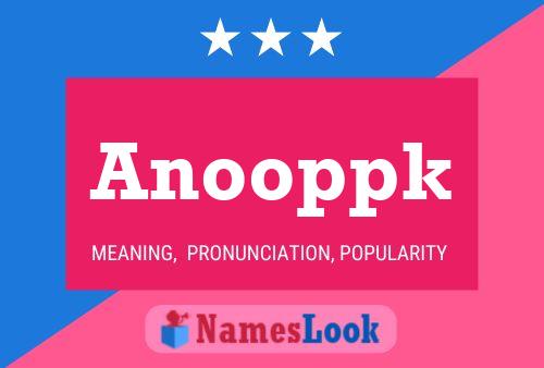 Anooppk Name Poster