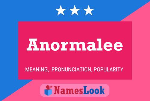 Anormalee Name Poster