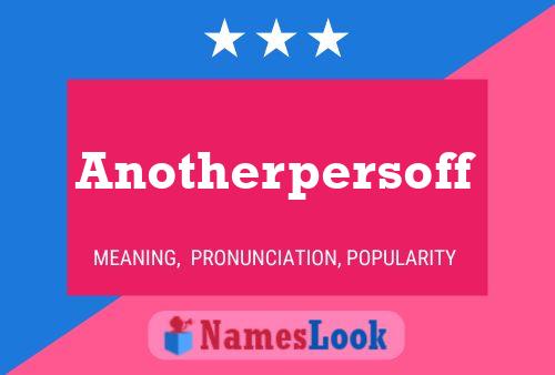 Anotherpersoff Name Poster