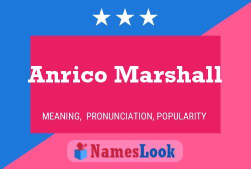 Anrico Marshall Name Poster