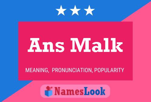 Ans Malk Name Poster