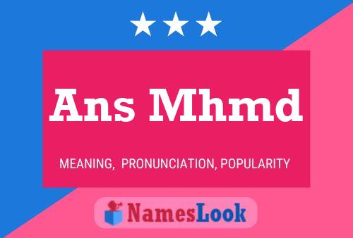 Ans Mhmd Name Poster