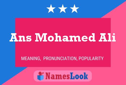 Ans Mohamed Ali Name Poster