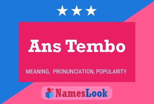 Ans Tembo Name Poster