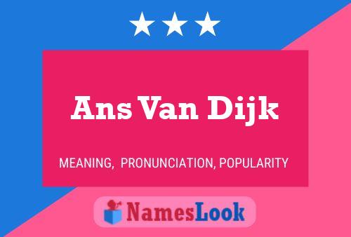 Ans Van Dijk Name Poster