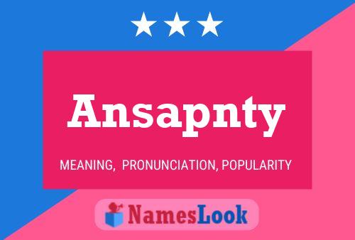 Ansapnty Name Poster