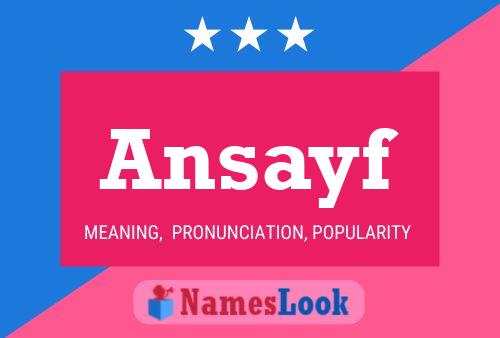 Ansayf Name Poster