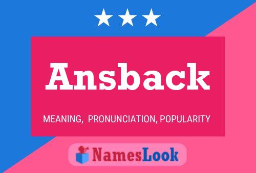 Ansback Name Poster