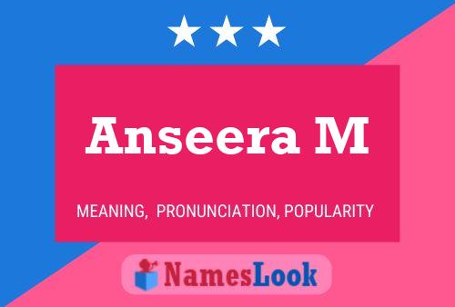 Anseera M Name Poster