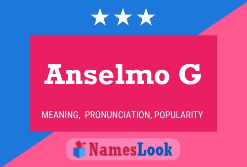 Anselmo G Name Poster