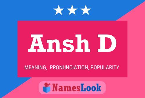 Ansh D Name Poster