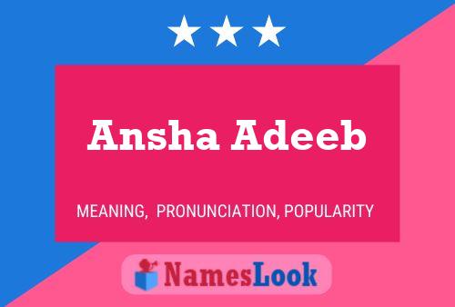 Ansha Adeeb Name Poster