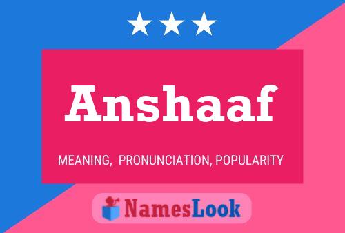 Anshaaf Name Poster