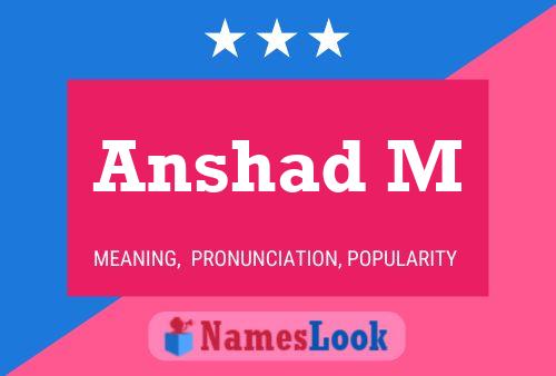 Anshad M Name Poster