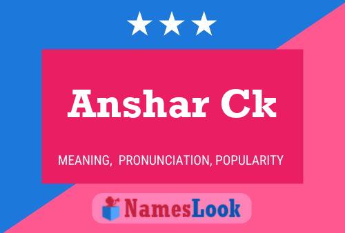 Anshar Ck Name Poster