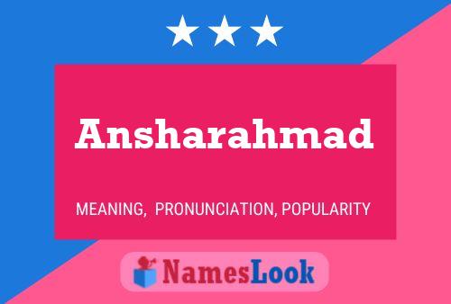 Ansharahmad Name Poster