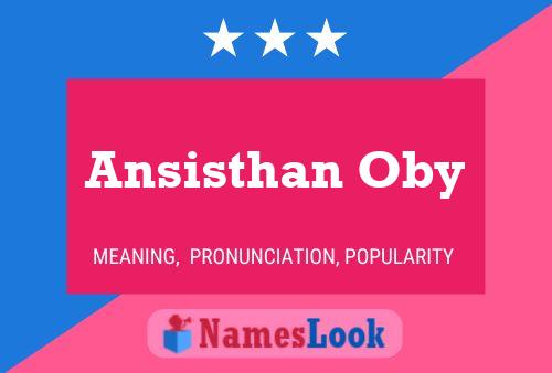 Ansisthan Oby Name Poster