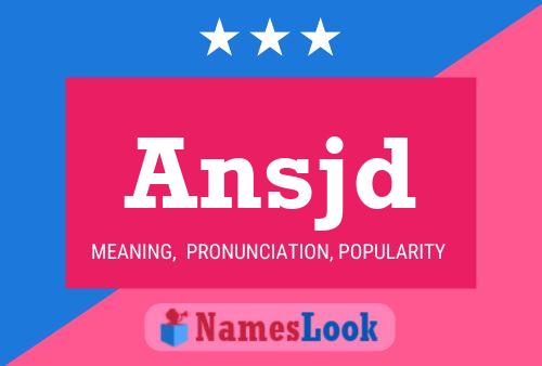 Ansjd Name Poster