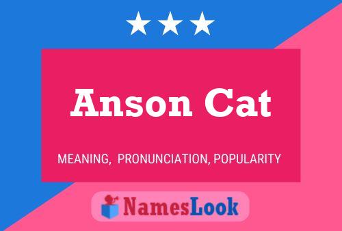 Anson Cat Name Poster