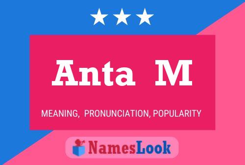 Anta  M Name Poster