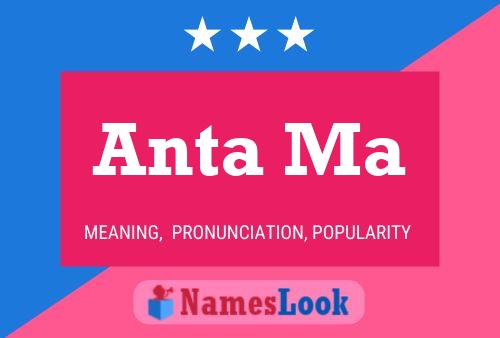 Anta Ma Name Poster